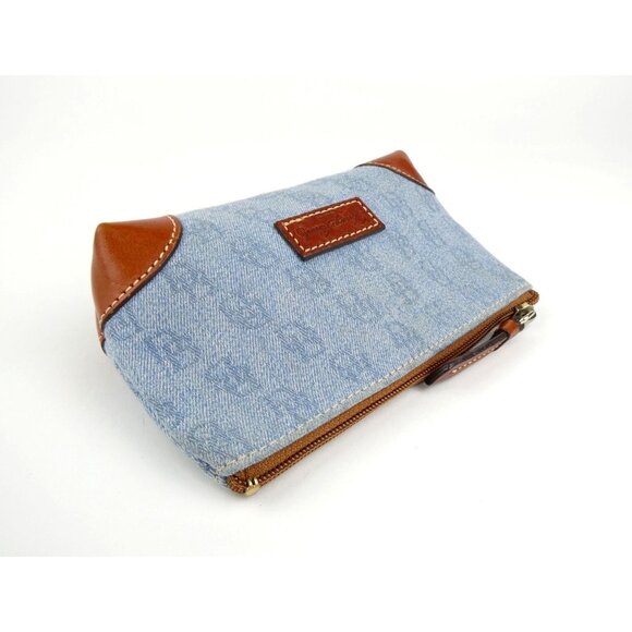 Dooney & Bourke Denim & Leather Coin Purse Pouch - Picture 4 of 14